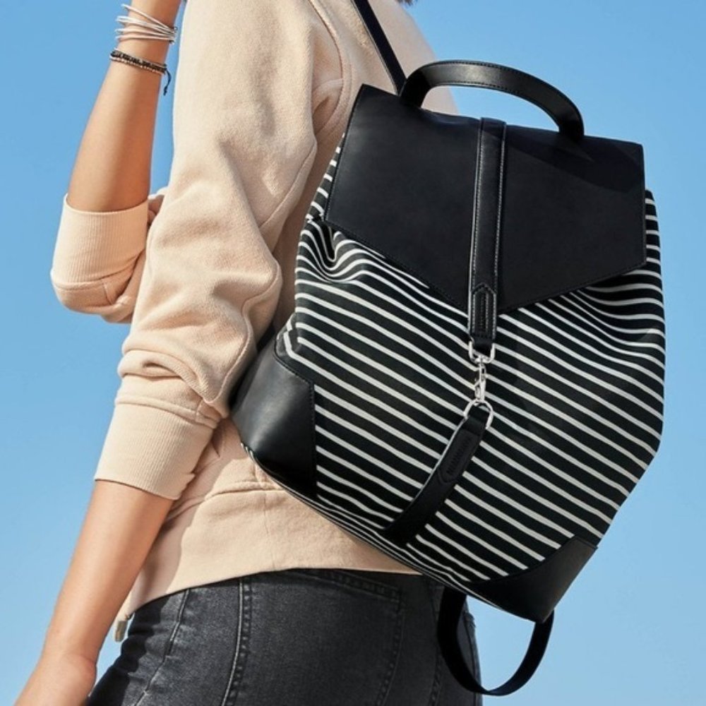 Stella & Dot black & white backpack